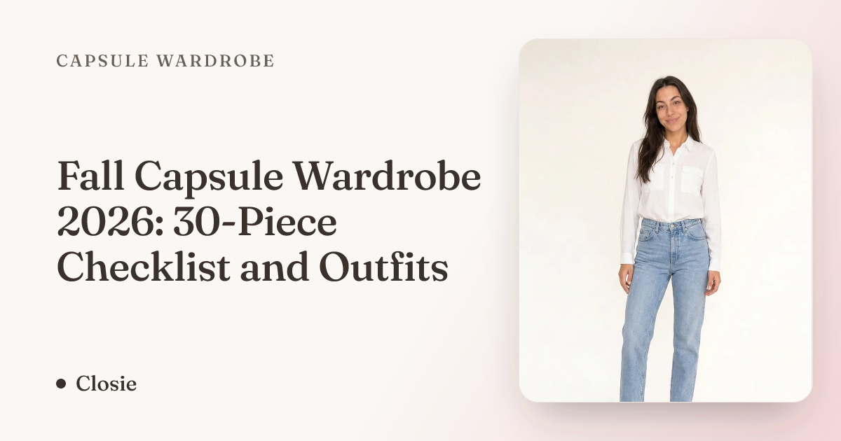 Fall Capsule Wardrobe 2026: 30-Piece Checklist and Outfits