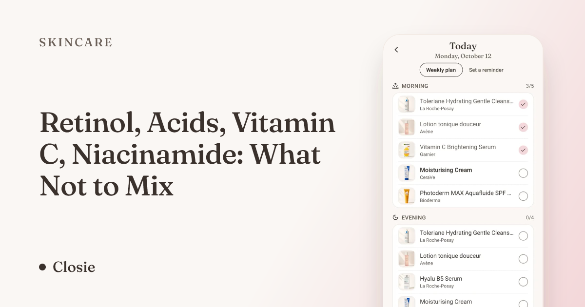 Retinol, Acids, Vitamin C, Niacinamide: What Not to Mix