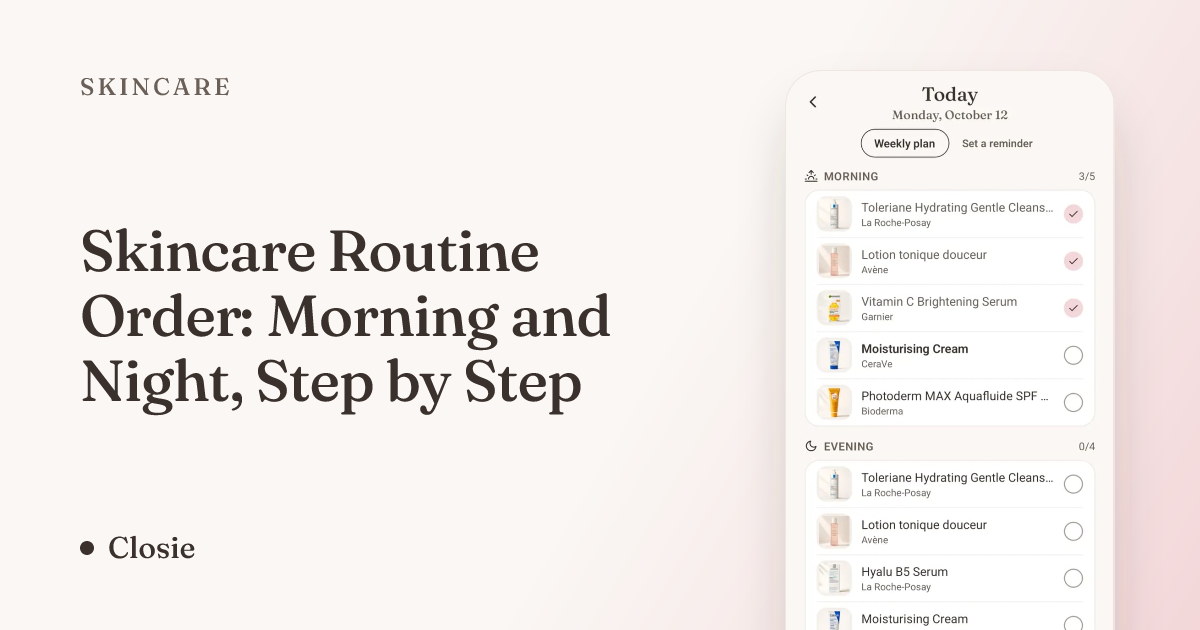 Skincare Routine Order: Morning and Night, Step by Step