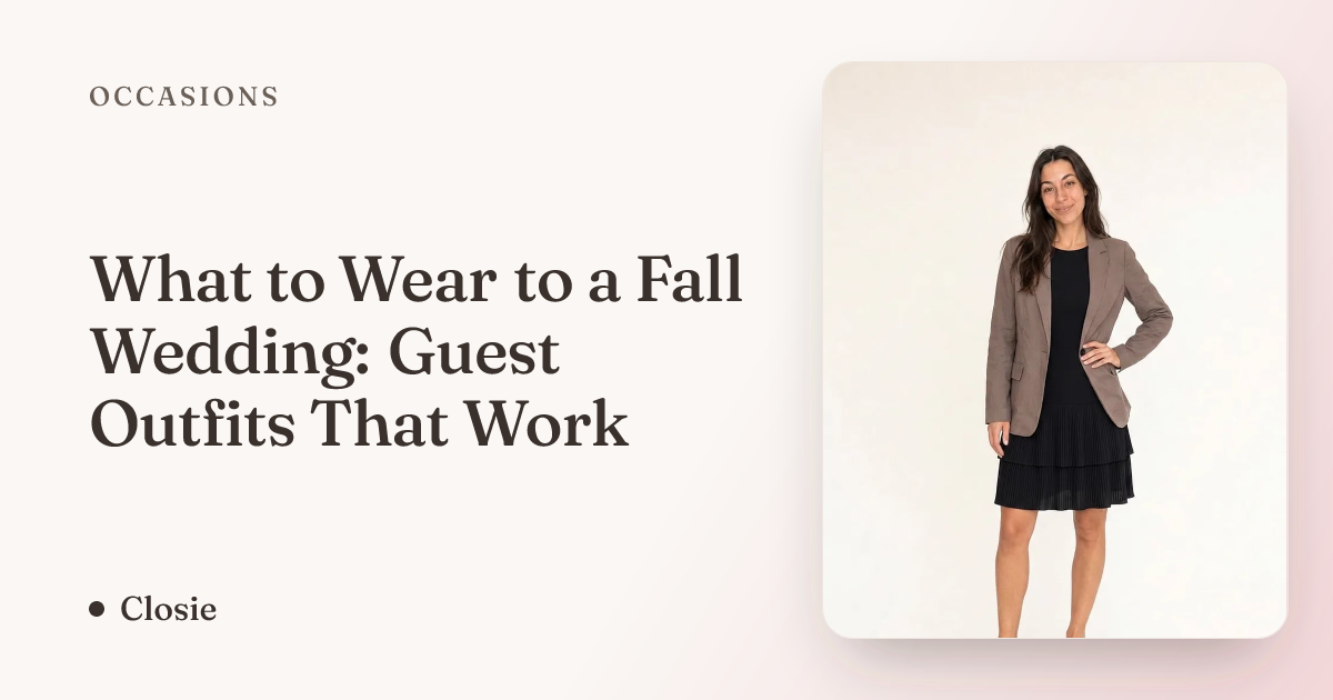 What to Wear to a Fall Wedding: Guest Outfits That Work