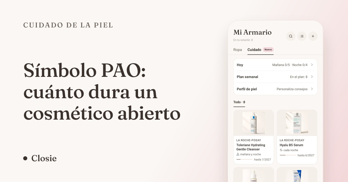 Símbolo PAO: cuánto dura un cosmético abierto